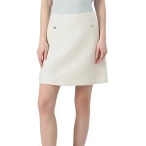 HUGO BOSS Women's Rabrina Tweed Pencil Skirt in White Shimmer